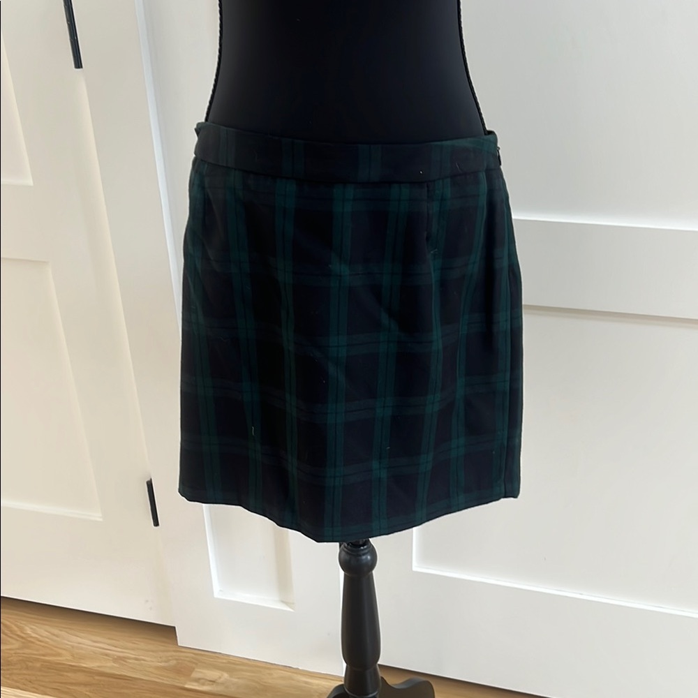 GAP Green and Blue Pleated Mini Skirt for Work